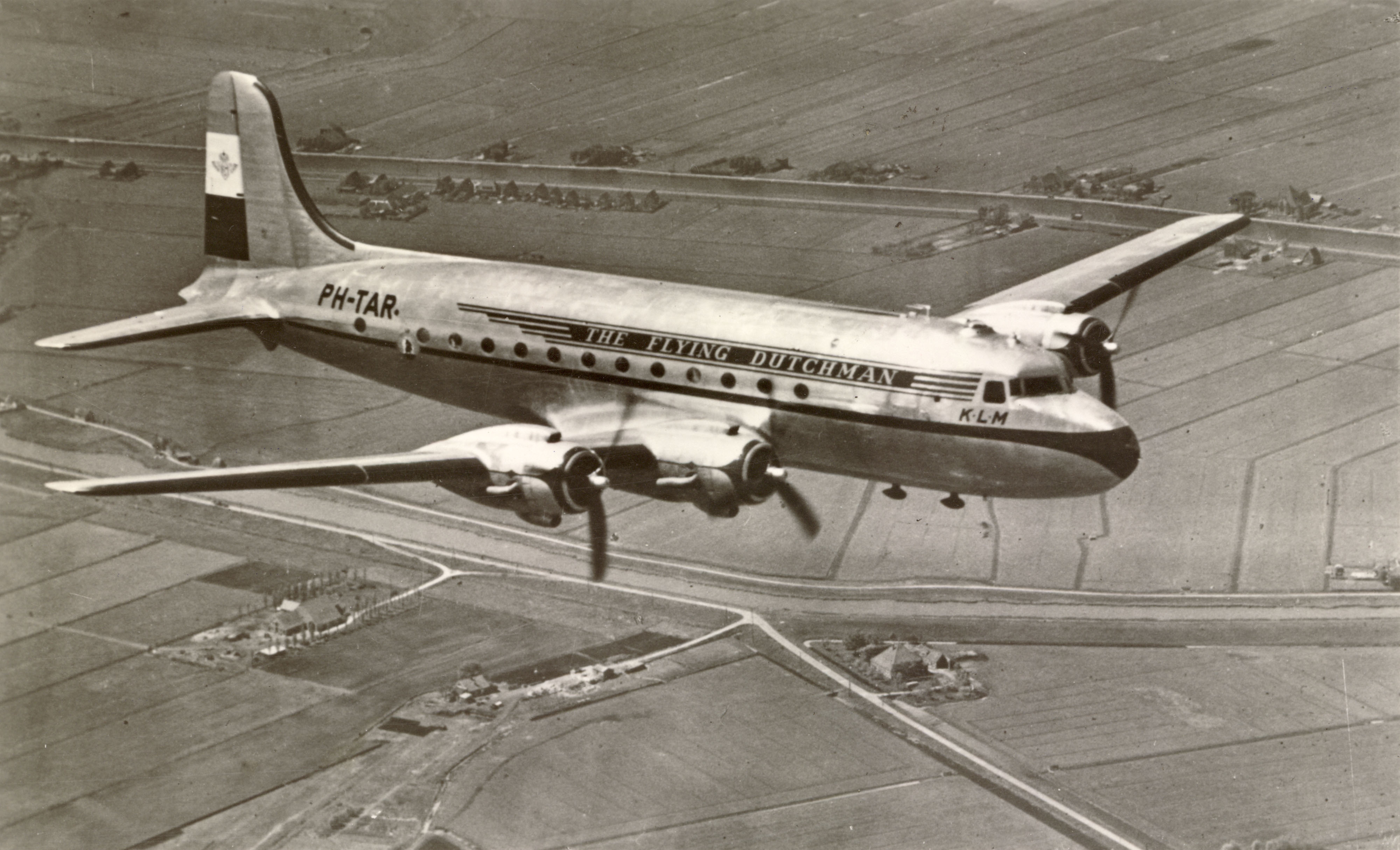 The Flying Dutchman DC-4 Skymaster in flight